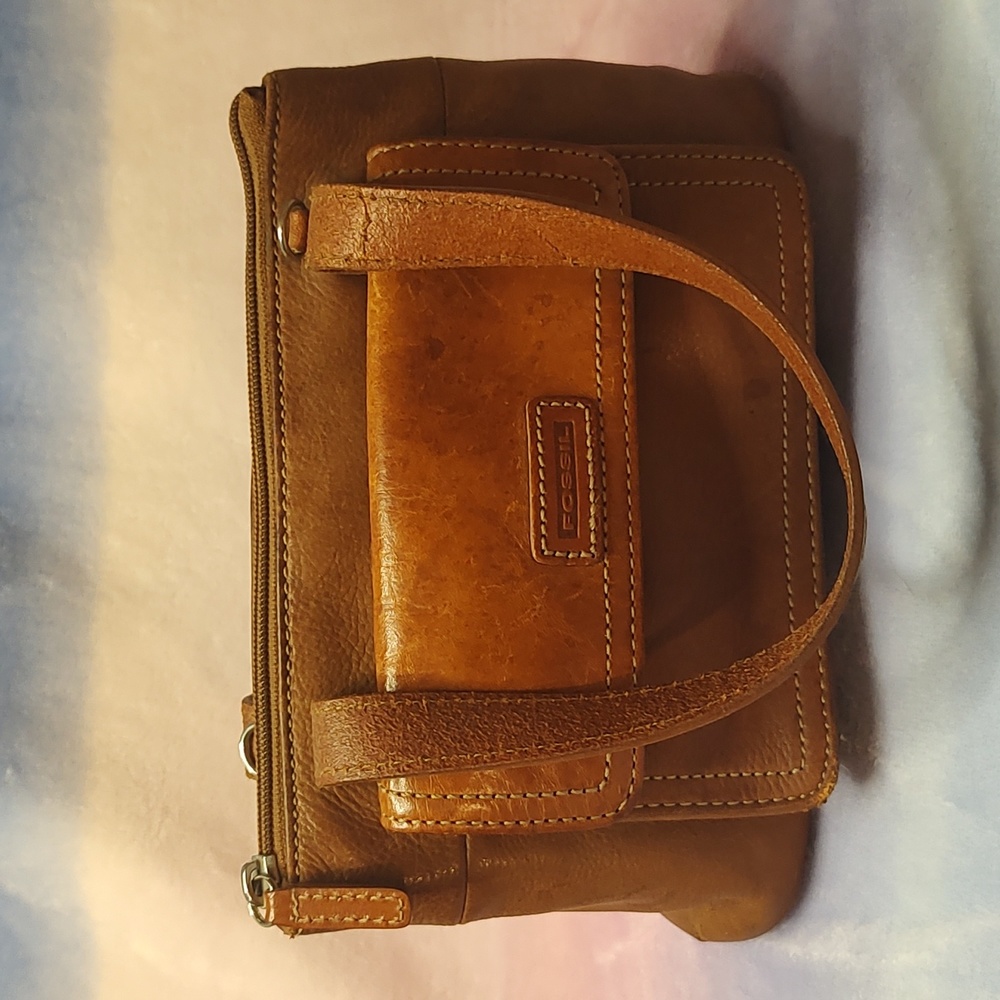 Super Cute Mini Leather Fossil Purse